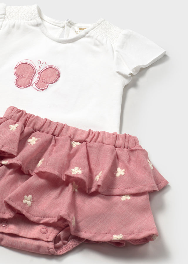 Set fusta cu tricou bebe