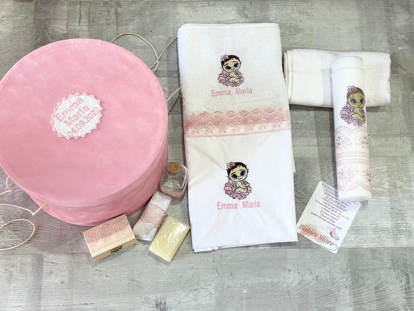 Trusou + lumanare baby girl luxury