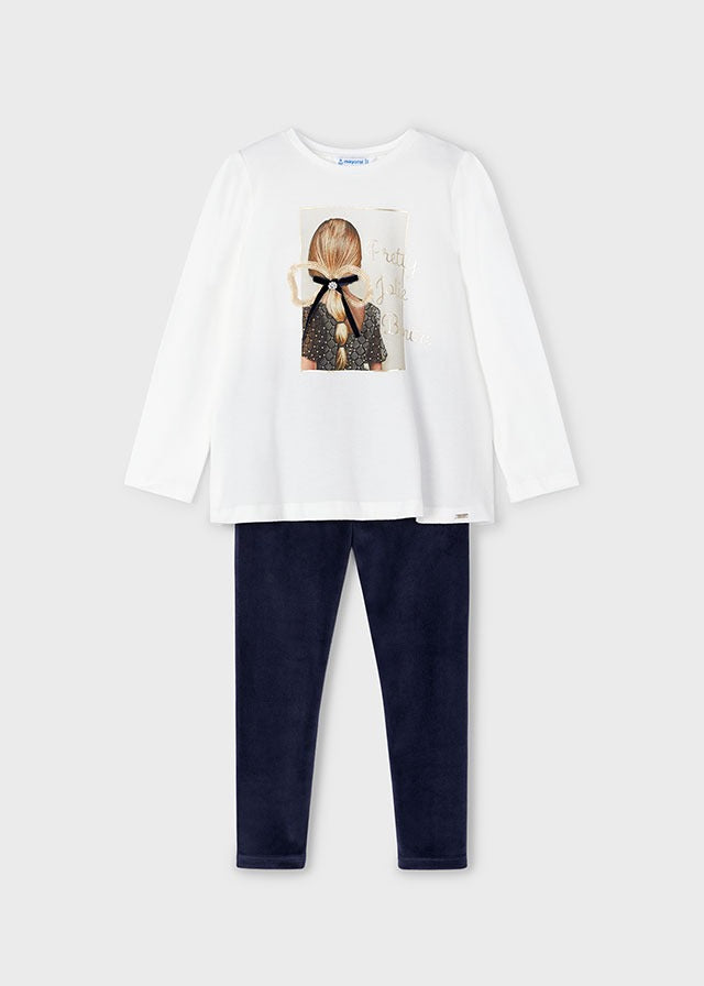 SET COLANTI DE CATIFEA SI BLUZA