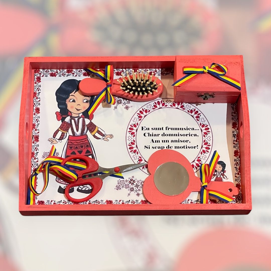 Tavita aniversara costum popular fetita