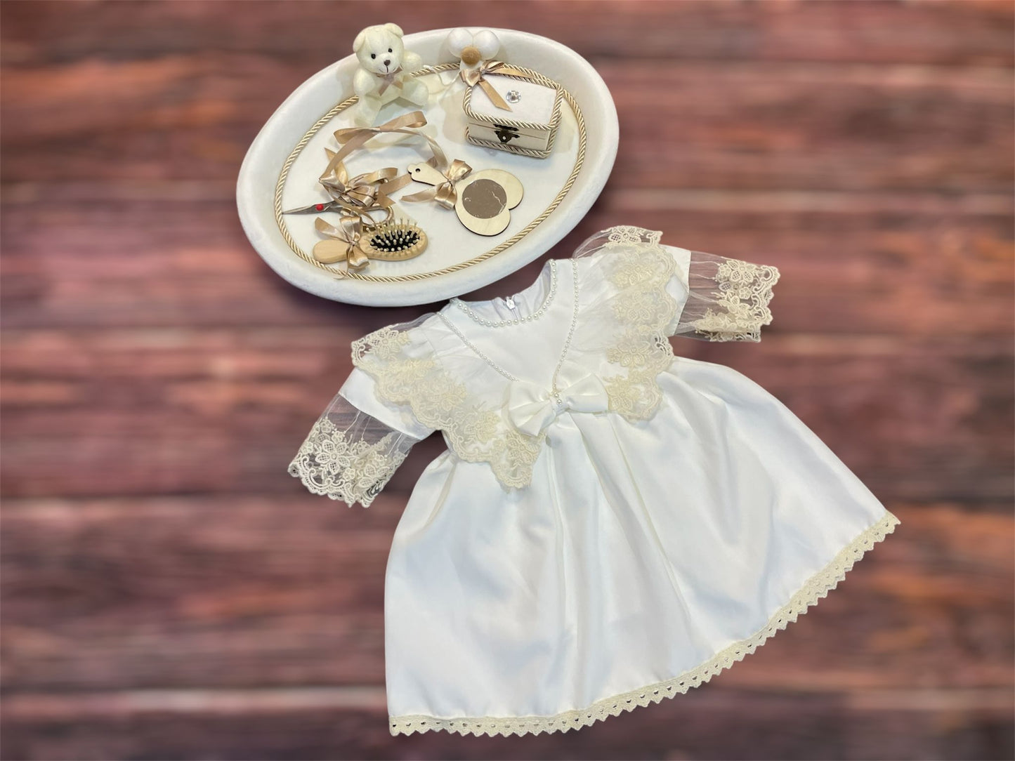 Set aniversar cu rochita alba