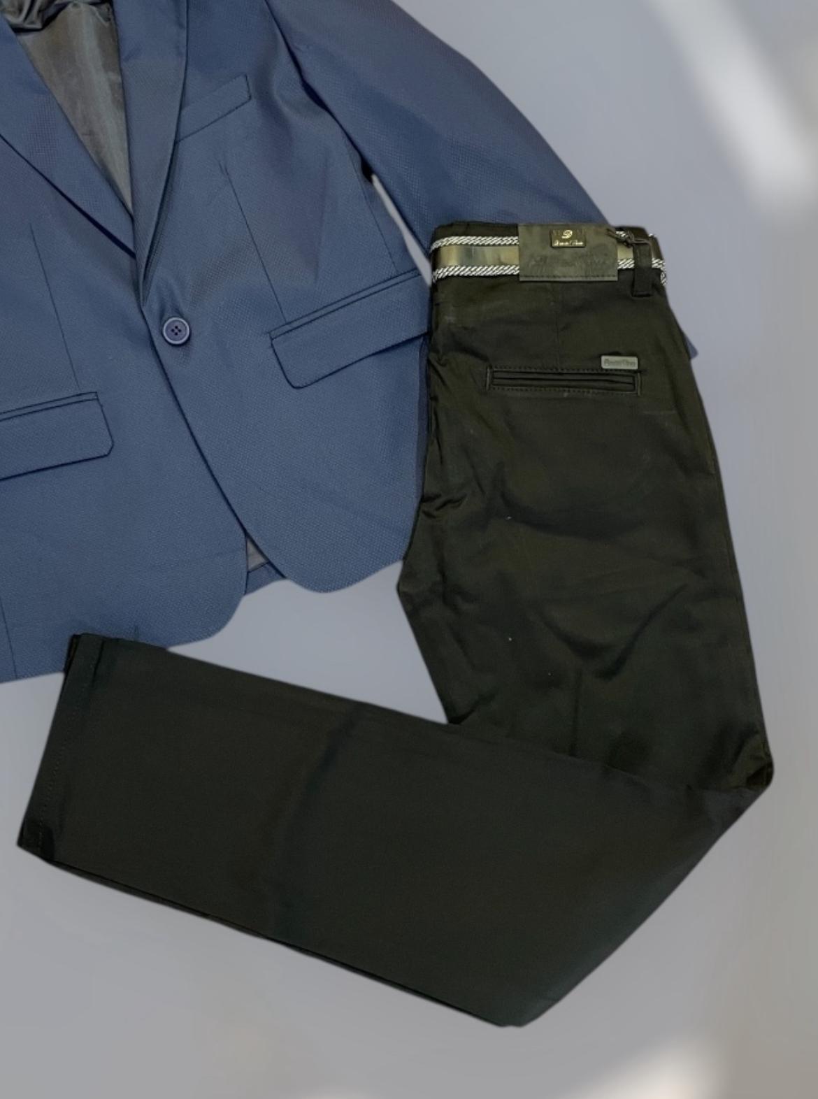 Pantaloni tercot negru + CUREA CADOU