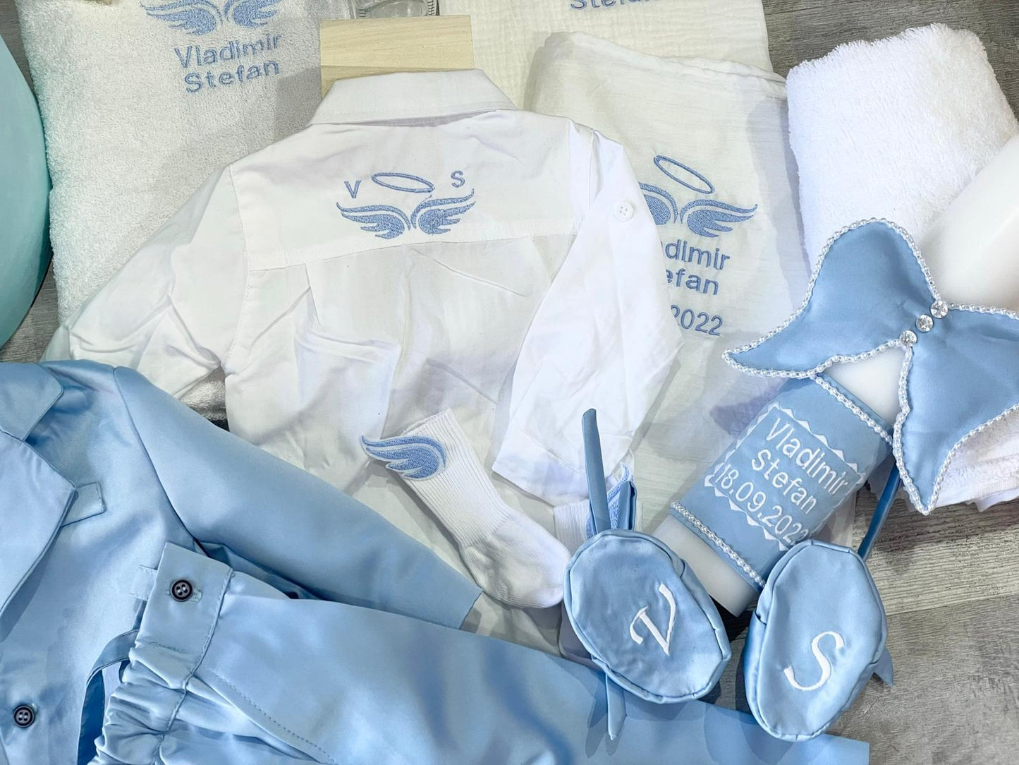 Pachet botez aripi blue