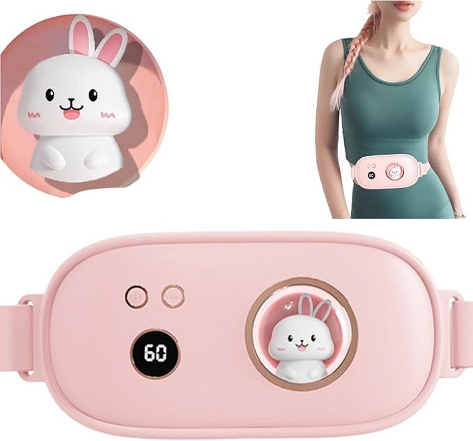 1+1 CADOU Aparat centura abdominala pentru incalzire si masaj, anti dureri menstruale, cu vibromasaj, portabil + CADOU CENTURA ABDOMINALA FITNESS MODELARE TALIE