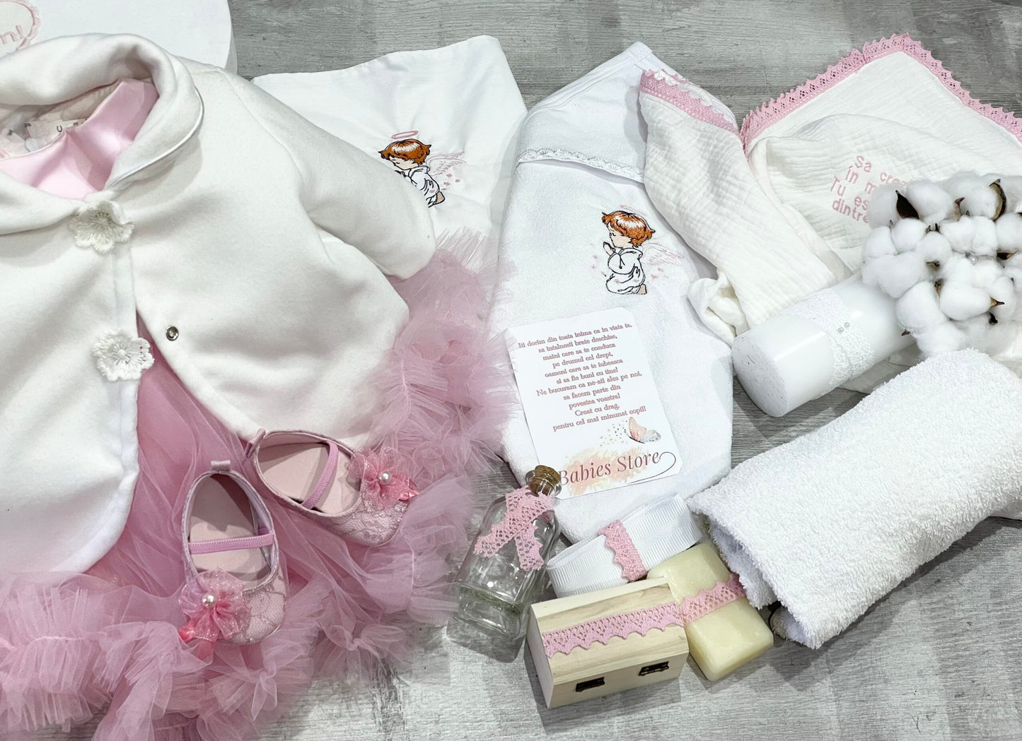 Pachet botez Angel Pink