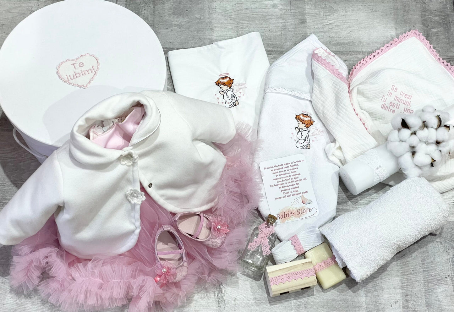 Pachet botez Angel Pink