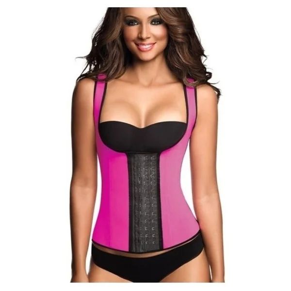 Corset modelator talie de viespe cu bretele Sculpting Clothes din Latex