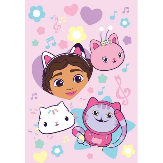 Patura polar pentru copii, 150x 100 cm, multicolora, Gabby s Dollhouse