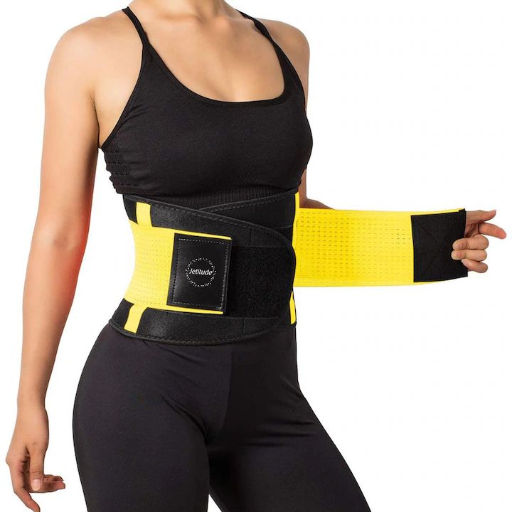 1+1 CADOU Aparat centura abdominala pentru incalzire si masaj, anti dureri menstruale, cu vibromasaj, portabil + CADOU CENTURA ABDOMINALA FITNESS MODELARE TALIE