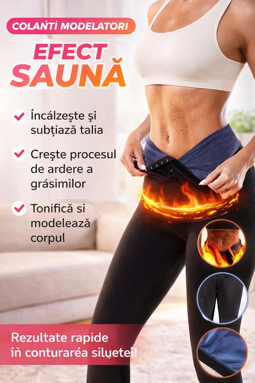 1+1 GRATIS Colanți modelatori cu talie tip corset și efect de saună pentru slăbit